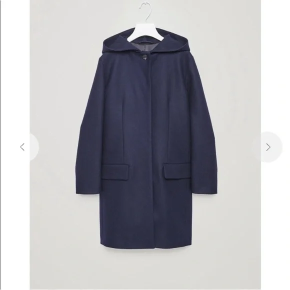 COS Cashmere Wool Hooded Coat - Picture 5 of 9